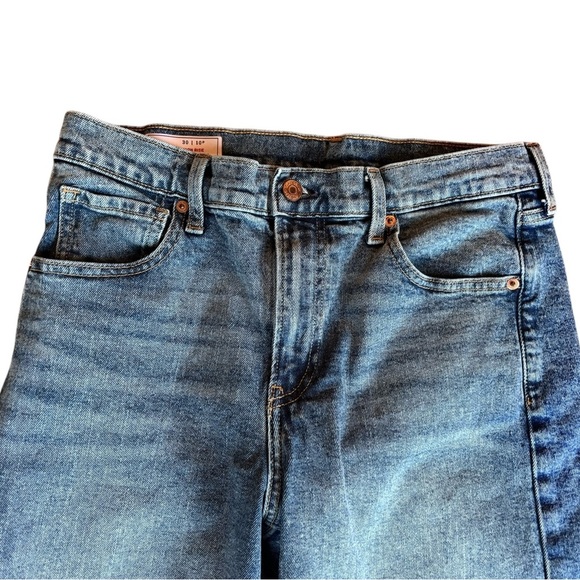 Gap High Rise Stride Wide-Leg Ankle Jeans Sz 30/10P Medium Indigo Wash Cotton - Picture 4 of 8